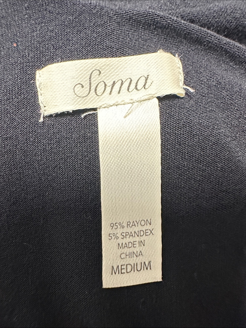 Soma Jersey Knit Ruffle Neckline Maxi Dress Sz M - Picture 8 of 9